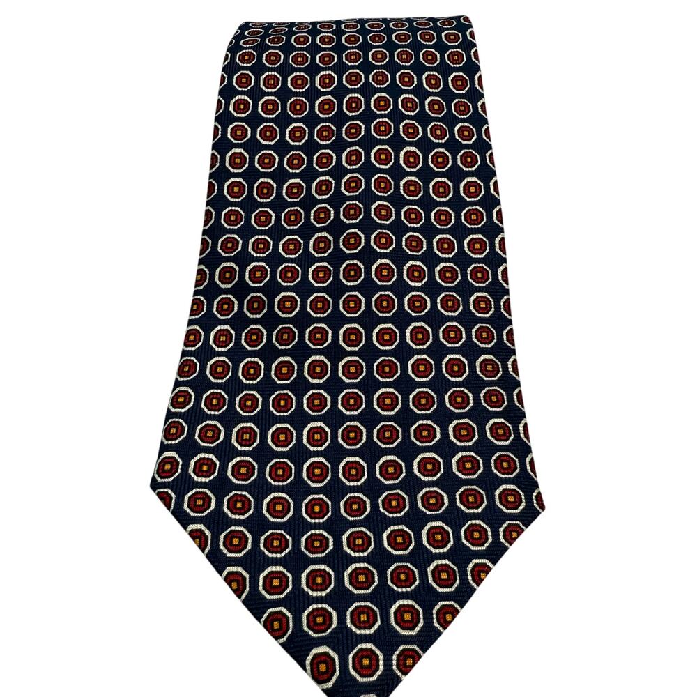 Vintage Lauren Ralph Lauren 100% Silk Tie Navy Blue Made in USA NWT